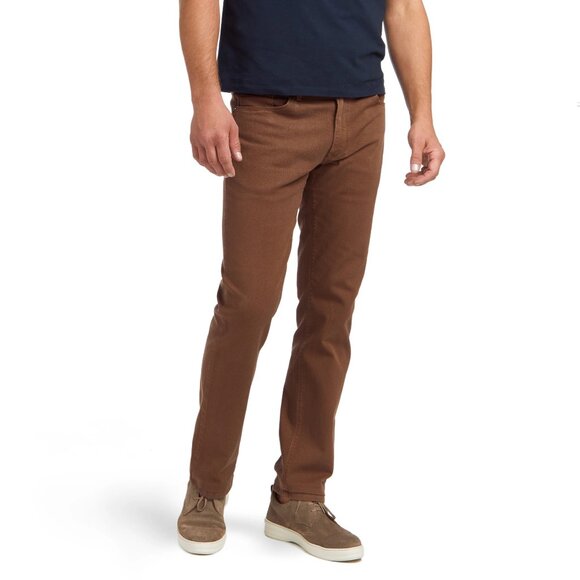 $139 NEW Mott & Bow Mercer Slim Clay Brown Soft Twill 30x32 (Fits 31x32) Mugsy - Picture 1 of 8